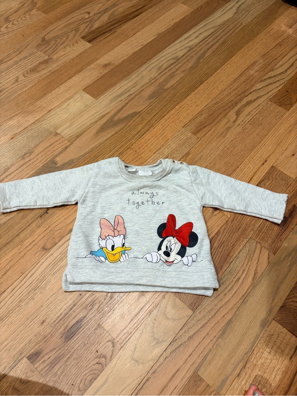 Zara baby girl Daisy and Minnie sweatshirt with sparkly bows